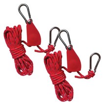 로프라쳇 캠핑 이지스토퍼 1/4인치+타프 스트링 2.5m 2개 세트, 레드 1/4 로프라쳇+2.5m -2개 세트