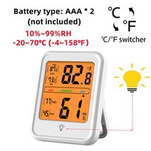 디지털 LCD 실내 편리한 온도 센서 습도 측정기 온도계 습도계 게이지, [07] M42-White