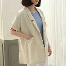 [웬디즈갤러리]린넨 원버튼 반팔 자켓 BJK004