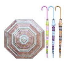 투명 우산 줄무늬 비닐 수동 패션 눈 소나기 간편 장 모음 비치는