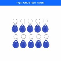 엑세스제어카드 신제품 주파수 RFID 복사기 125KHz 열쇠 고리 NFC 리더 라이터 프로그래머 스마트 원격 조, 04 10Pcs T5577Keyfob, 10개