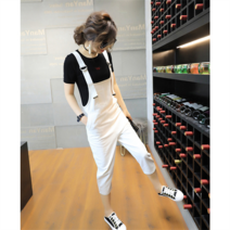 여성 점프수트 흰색 할란 청바지 여성 2020 봄과 여