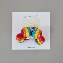 제이앤루시 레인보우 여아머리끈 유아머리끈 머리방울