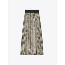 TORY BURCH 토리버치 Chevron Stripe Skirt - French Cream / Medium Navy