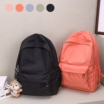 남자 여자 기본 무지 디자인 학생 포켓 백팩 가방 백팩 커플가방 남자 여성 낚방 학생 비닐 여행