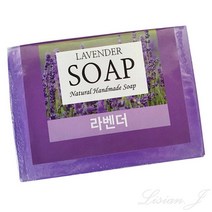 리시안제이 핸드메이드 라벤더 아로마 비누 세안비누 저자극비누, 비누1개입 라벤더내추럴