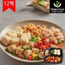 [디자인푸드]맛남주의 맛난식탁도시락 고구마단호박닭가슴살큐브&두부 6팩/12팩/18팩/24팩 냉동도시락, 12팩