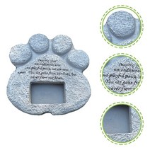 강아지유골함 강아지추모함 반려견죽음 기념 애완 동물 개 묘비 수지 선물 돌 플라크 키트 인쇄 pawcat 돌 정원 야외 무덤 기념 마커 선물, 20x20cm, 하늘색