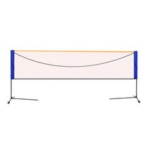 휴대용 배드민턴 그물 족구 간이 이동식 네트 지주대, 6.1미터 복식 모델높이 조절 고급선물