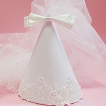 (완제품 12시주문시 당일출고)레이스 파티햇 생일 파티 용품 베일 면사포 브라이덜샤워 할로윈 꼬깔모자