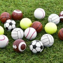 코비스 2022년 2피스 비거리향상 스포츠캐릭터 골프공 3구, 럭비공3구, 3개