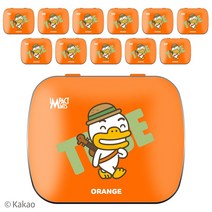 임팩트 카카오프렌즈 민트 무설탕 캔디 튜브(오렌지) 12개 독일산 직수입, 단품