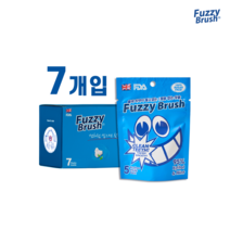 NEW 일회용 씹는 칫솔 퍼지브러쉬 5P x 7봉(박스) 친환경 일회용칫솔, 단품