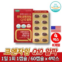 약국 리얼 나노 코큐텐 플러스 아연 유비퀴논 코쿠텐 coq10 프리미엄 코엔자임 코엠자이 큐텐 캡슐 혈압 영양제 판토텐산 엽산 나이아신, 4박스