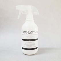 생활만 투명 분무기 스프레이 젤 펌프 휴대용 용기, 1개, 화이트용기 투명분무기 520ml + 클래식 손소독제라벨