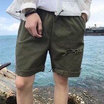 피피샾 디스트로이드 밴딩 면반바지