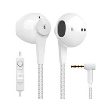 LUDOS Nexus 유선 이어버드 인이어 헤드폰 마이크가 있는 이어폰 5년 보증 3.5mm 이어폰 플러그 인 이어버드 화상 회의 iPhone Android 노트북
