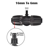 나사 가공기 파이프 호스 압착기 배관 16mm 1/2 ''PE 파이프 커넥터 스플리터 티 커플링 나사산 잠, 03 C_03 5Pcs
