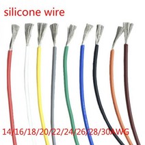 10 미터 12AWG 14AWG 16AWG 18AWG 20AWF 22AWG 24AWG 26AWG 28AWG 30AWG 엑스트라 소프트 실리콘 와이어 주석 도금 구리 케이블, 09 White, 01 10m, 01 12AWG