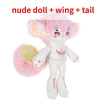 무속성솜인형 20cm 25cm 귀여운 솜인형 옷 인체 긴 다리 모양 플러시 인형 35cm 인형 코튼 바디 인형 해, 02 doll-wing-tail_01 35cm doll