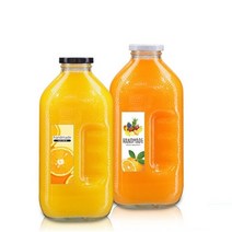 유리병 델몬트병 1.5L 12개 1Box(마개색상 4가지) -델몬트유리병 레트로유리병, 검정