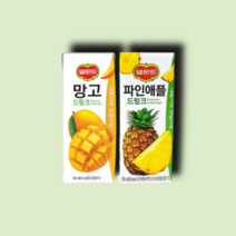 델몬트 파인애플 망고 드링크 주스 190ml 24팩 2박스 (총합48팩), 파인애플+망고 48팩