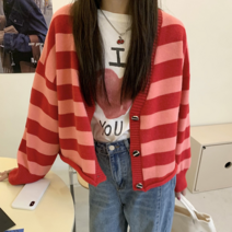 (무배당일발송) 스트라이프 가디건(2C)
