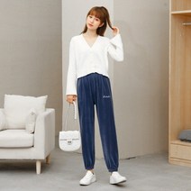 여성 겨울 청바지가을/겨울 lynx 양털 양면 따뜻한 바지 홈 캐주얼 느슨한 랜턴 여성