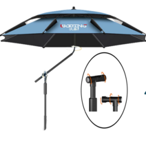 특대형 민물 각도조절 휴대용 캠핑 낚시 파라솔 그늘막 2.2M 2.4M, 스카이블루2.6M, 1개