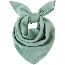 대나무 담요 60x60cm 신생아 코튼 모슬린 싸는 랩 수유 트림 천 수건 스카프, Dark Green-T