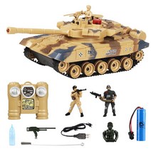 rc카 워터탱크 롤탱크 원격 제어 전투 탱크 선물 RC 탱크부모자식 적외선 포탑 모델, 02 Russia T90