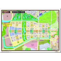 서구 청라국제도시 지번지도 150cm x 105cm IC, 2.종이코팅＋족자(＋25000원)