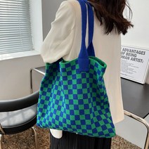 담앤드솜 체크 데일리 에코백 토트백 20대 30대 40대 여름 여자 여성 가방 쇼퍼백 텀블러 아이패드 백 가벼운 캔버스 미니 운동 니트 천 산책 여행