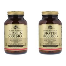 솔가 슈퍼 포텐시 비오틴 5000mcg 베지터블 캡슐, 100개입, 2개