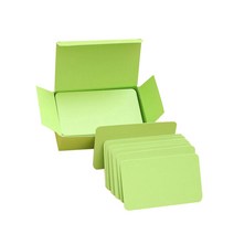 GHSHOP 백지 색인 카드 90매 플래시 카드 학습 노트 등에 적합, 종이, 녹색