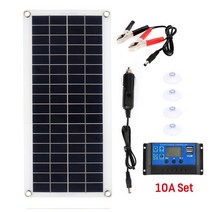 태양광 1000W 태양 전지 패널 12V 10A-60A 컨트롤러 키트 전화 RV 자동차 MP3 패드 충전기 야외 배터리 공, 02 10A
