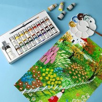 방과후수업 플루이드아트 도프 염색 섬유 영구 패브릭 페인트 세트 DIY 만들기 집콕 화방, 36 Colors