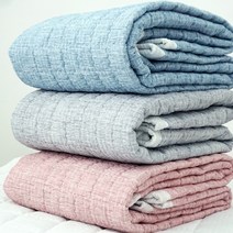 바숨 시어서커 쿨 여름카페트 겸 침대패드 패드, 믹스 카페트 SS/ 블루