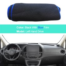 메르세데스-벤츠 비토 w447 2016 - 2020 용 2 레이어 자동차 대시 보드 커버 카펫 케이프 자동 러그 그늘 패드 카펫 대시 매트 2019 2018 2017, LHD Blue, 2.LHD Blue