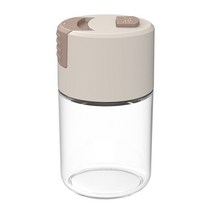양념통 소스통 다이소꿀통 흐르지않는소스통 정량 조미료 디스펜서 100ml 계량 셰이커 뚜껑 포함 투명 유리 배급 후추 양념 탱크원프레스 출력, C