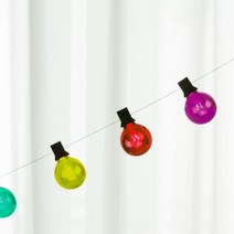 술집 홈바 귀여운 칼라 전구모양 가랜드 줄조명 성탄절 영어학원 남친생일