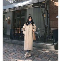 SKELLEN 여성 기질 심플 가을 겨울 하프 코트