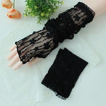 레이스 손토시 고리4종 팔토시 반장갑 여름 운전 여성 자외선차단, 핑크