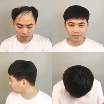 남자가발 남자부분가발 붙임머리 남성인모가발 마녀플랜트, 내추럴_인모14X14