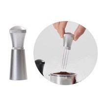ROK espressoGC 야외 휴대용 수동 커피 머신 에스프레소 프레스 커피 머신 소형 가정용, 20 실버布粉针