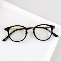 더브릴레 남여 공용 베이직 라운드 뿔테 메탈 안경테