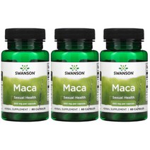 스완슨 마카 뿌리 추출물 500mg 60캡슐 3통 페루마카