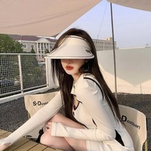 여성 심플 썬캡 UV 자외선 햇빛차단 텃밭 등산 야외