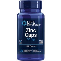 (Life Extension) 라이프익스텐션 아연 Zinc Caps 50 mg 90캡슐, 기본, 기본