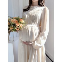 셀프웨딩 빅사이즈 만삭촬영 롱 원피스 드레스 베이비샤워 브라이덜샤워 임산부 임부복 쉬폰 봄